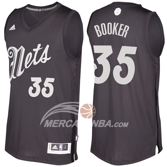 Maglia NBA Christmas 2016 Trevor Booker Brooklyn Nets Nero